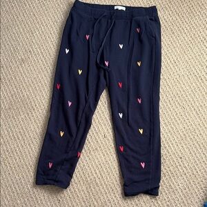 Women's Navy Heart-Patterned Pants